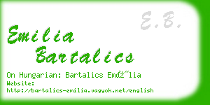 emilia bartalics business card
